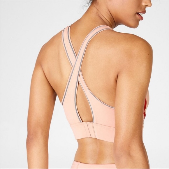 Fabletics Brynn High Impact Sports Bra II in Sandalwood - Picture 3 of 5